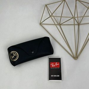 Ray-Ban Black Leather Case with Microfiber Cloth